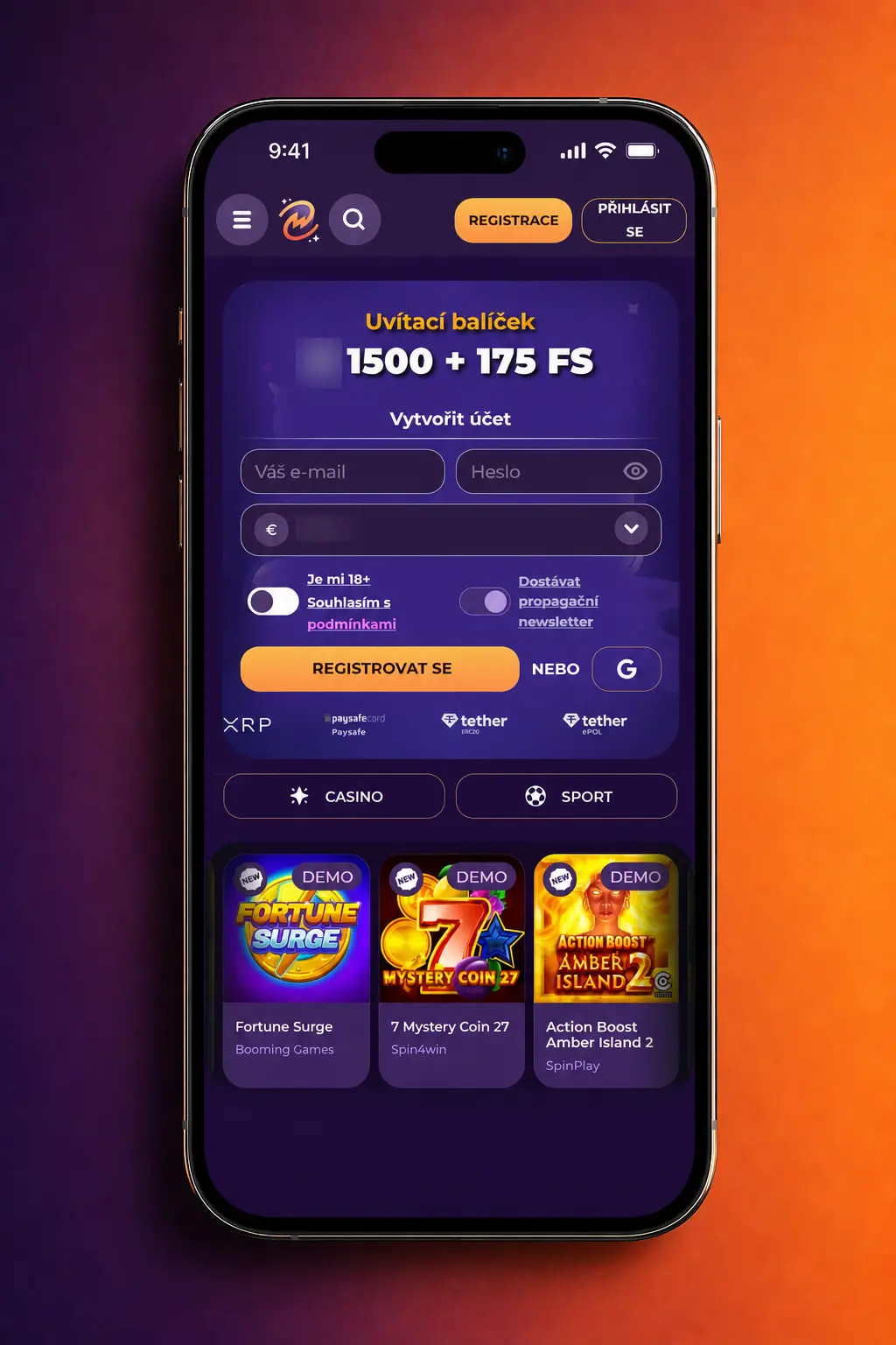 Stažení aplikace MilkyWay Casino na iOS zařízení